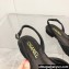 Chanel Camellia Slingbacks G38362 Grosgrain Black/White 2021