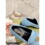 Gucci Chevron Leather Loafers with Double G 670399 Blue 2021
