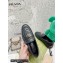 Gucci Chevron Leather Loafers with Double G 670399 Black 2021