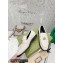 Gucci Chevron Leather Loafers with Double G 670399 White 2021