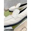 Gucci Chevron Leather Loafers with Double G 670399 White 2021