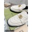 Gucci Chevron Leather Loafers with Double G 670399 White 2021