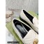 Gucci Chevron Leather Loafers with Double G 670399 White 2021
