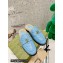 Gucci Shearling Merino Lining Chevron Leather Slippers with Double G 670400 Blue 2021