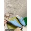 Gucci Shearling Merino Lining Chevron Leather Slippers with Double G 670400 Blue 2021