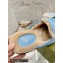 Gucci Shearling Merino Lining Chevron Leather Slippers with Double G 670400 Blue 2021