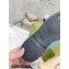 Gucci Shearling Merino Lining Chevron Leather Slippers with Double G 670400 Blue 2021