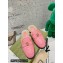 Gucci Shearling Merino Lining Chevron Leather Slippers with Double G 670400 Pink 2021