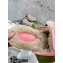 Gucci Shearling Merino Lining Chevron Leather Slippers with Double G 670400 Pink 2021