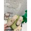 Gucci Shearling Merino Lining Chevron Leather Slippers with Double G 670400 Beige 2021