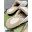 Gucci Shearling Merino Lining Chevron Leather Slippers with Double G 670400 White 2021