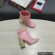 Dolce & Gabbana Heel 10.5cm Leather Ankle Boots Patent Pink with DG Karol Heel and Strap 2021