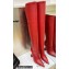 Amina Muaddi Heel 9.5cm Leather Thigh-High Boots Red 2021