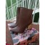 Dolce & Gabbana Heel 10.5cm Leather Ankle Boots Brown with DG Pop Heel 2021