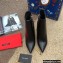 Dolce & Gabbana Heel 10.5cm Leather Ankle Boots Black with Baroque DG Heel 2021