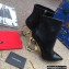 Dolce & Gabbana Heel 10.5cm Leather Ankle Boots Black with Baroque DG Heel 2021