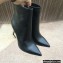 Dolce & Gabbana Heel 10.5cm Leather Ankle Boots Black with Baroque DG Heel 2021