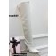 Amina Muaddi Clear Heel 9.5cm Leather Thigh-High Boots White 2021
