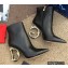 Dolce & Gabbana Heel 10.5cm Leather Ankle Boots Black with Baroque DG Heel 2021