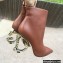 Dolce & Gabbana Heel 10.5cm Leather Ankle Boots Brown with Baroque DG Heel 2021