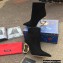 Dolce & Gabbana Heel 10.5cm Leather Ankle Boots Suede Black with Baroque DG Heel 2021
