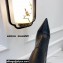 Amina Muaddi Clear Heel 9.5cm Leather Thigh-High Boots Black 2021