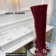 Amina Muaddi Heel 9.5cm Leather Thigh-High Begum Boots Dark Red 2021