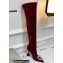Amina Muaddi Heel 9.5cm Leather Thigh-High Begum Boots Dark Red 2021