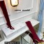 Amina Muaddi Heel 9.5cm Leather Thigh-High Begum Boots Dark Red 2021