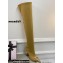 Amina Muaddi Heel 9.5cm Leather Thigh-High Begum Boots Apricot 2021