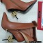 Dolce & Gabbana Mink Fur Thin Heel 10.5cm Leather Ankle Boots Brown with Baroque DG Heel 2021