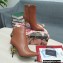 Dolce & Gabbana Thin Heel 10.5cm Leather Ankle Boots Brown with Baroque DG Heel 2021