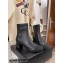 Chanel Heel 5cm Ankle Boots Lambskin/Grosgrain Black 2021