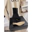 Chanel Heel 5cm Ankle Boots Suede/Grosgrain Black 2021