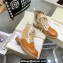 Jimmy Choo CORA FLAT JC Monogram Leather Mix Combat Boots Caramel 2021