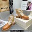 Jimmy Choo CORA FLAT JC Monogram Leather Mix Combat Boots Caramel 2021