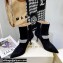 Jimmy Choo Heel 8.5cm KAZA Suede Booties Boots Black with Crystal-Embellished Strap 2021