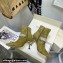 Jimmy Choo Heel 8.5cm KAZA Suede Booties Boots Olive Green with Crystal-Embellished Strap 2021