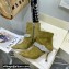 Jimmy Choo Heel 8.5cm KAZA Suede Booties Boots Olive Green with Crystal-Embellished Strap 2021