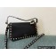 Valentino Small Rockstud Grainy Calfskin Crossbody Bag Black 2021