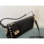 Valentino Small Rockstud Grainy Calfskin Crossbody Bag Black 2021