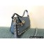 Valentino Small Rockstud Grainy Calfskin Crossbody Bag Azure Blue 2021