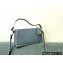 Valentino Small Rockstud Grainy Calfskin Crossbody Bag Azure Blue 2021