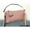 Valentino Small Rockstud Grainy Calfskin Crossbody Bag Nude Pink 2021