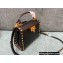Valentino Small Rockstud Alcove Grainy Calfskin Handbag Black 2021