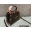 Valentino Small Rockstud Alcove Grainy Calfskin Handbag Black 2021