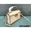 Valentino Small Rockstud Alcove Grainy Calfskin Handbag White 2021