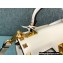 Valentino Small Rockstud Alcove Grainy Calfskin Handbag White 2021