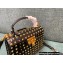 Valentino Small Rockstud Alcove Grainy Calfskin Handbag Black With All-over Studs 2021