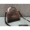 Valentino Small Rockstud Alcove Grainy Calfskin Handbag Black With All-over Studs 2021